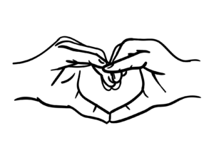 FREE Heart hand sign doodle png